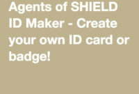 Make Your Own Agents Of S.h.i.e.l.d. Id! | Agents Of Shield In Shield Id Card Template