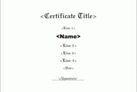 Make Your Own Certificate Intended For Borderless Certificate Templates