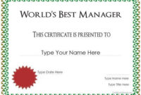Manager Of The Month Certificate Template In 2020 Pertaining To Manager Of The Month Certificate Template