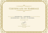 Marriage Certificate Template 12+ Word, Pdf, Psd Format Pertaining To Printable Certificate Of Marriage Template