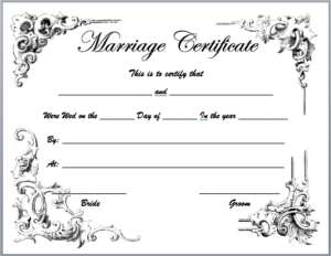 Marriage Certificate Templates Microsoft Word Templates Intended For Blank Marriage Certificate Template