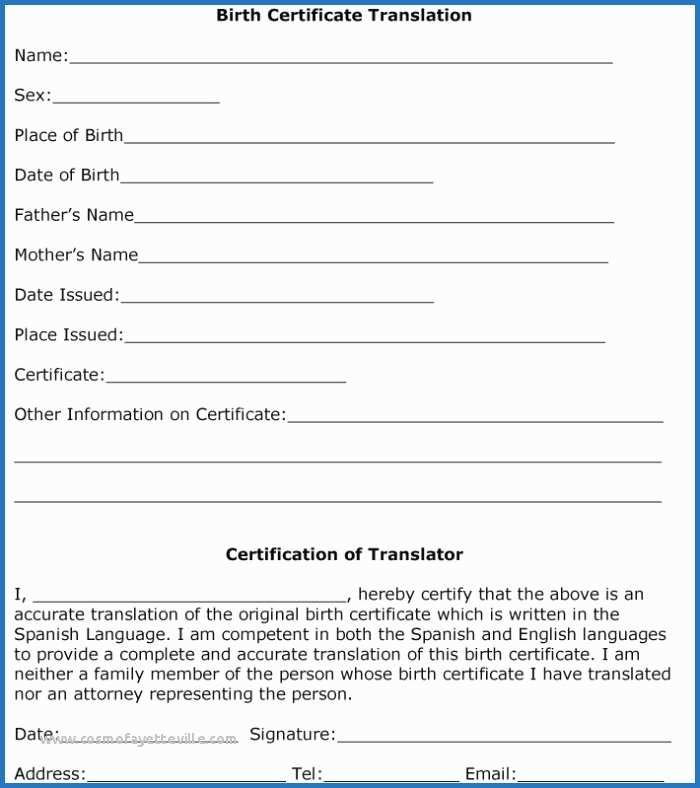 Marriage Certificate Translation From Spanish To English Inside 11+ Birth Certificate Translation Template English To Spanish