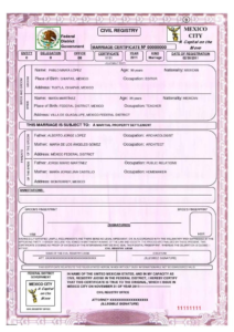 Marriage Certificate Translation Template (4) Templates Within 11+ Mexican Marriage Certificate Translation Template