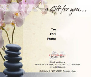 Massage Certificate | Printable Gift Certificate, Massage With Spa Day Gift Certificate Template