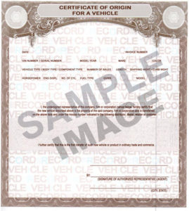 Mco Printing Instructions Inside Certificate Of Origin For A Vehicle Template
