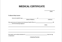 Medical Certificate | Doctors Note Template, Doctors Note Regarding Free Fake Medical Certificate Template Download