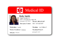 Medical Information Custom Id Badge 1 | Id Card Template Intended For Professional Hospital Id Card Template