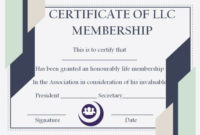 Membership Certificate Template Template Sumo With Regard To Best Llc Membership Certificate Template Word