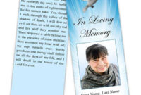 Memorial Bookmark Templates | Funeral Bookmarks | Obituary In Professional Remembrance Cards Template Free
