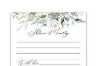 Memorial Share A Memory Card Template Printable File Regarding In Memory Cards Templates