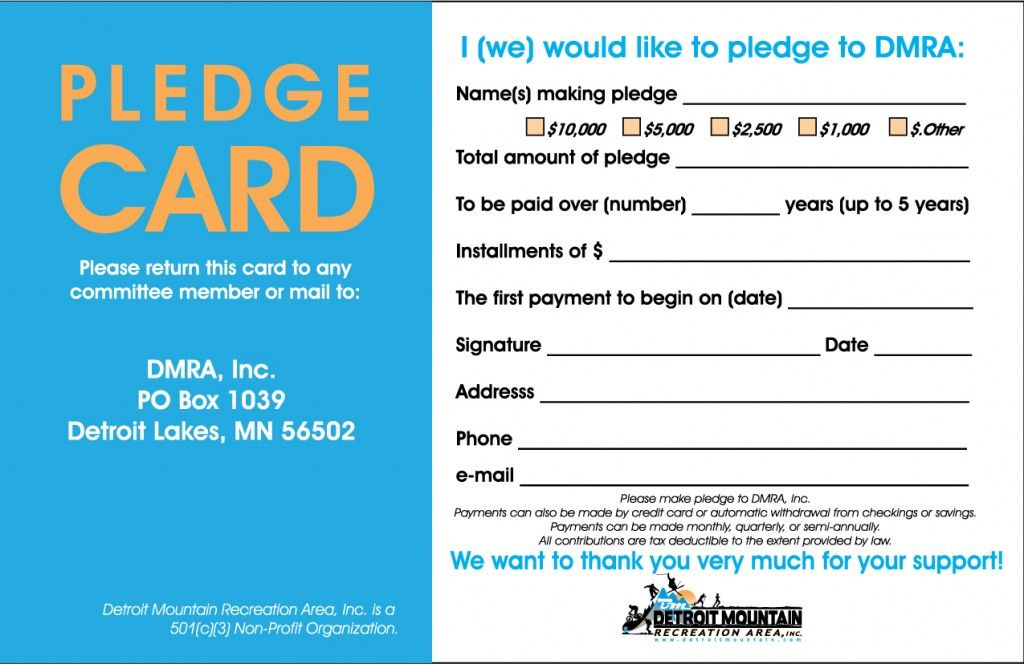 Mhluzi Building Pledge | Card Templates Printable, Card With Best Fundraising Pledge Card Template