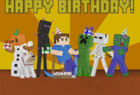 Minecraft Birthday Card Picturebombcrop On Deviantart Throughout Minecraft Birthday Card Template