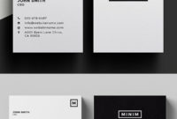 Minim Simple Clean Business Card Free Business Card Inside Free Blank Business Card Template Download