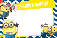 Minions Birthday Invitation Lovely Minions Birthday Pertaining To Minion Card Template