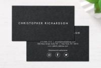 Modern And Minimal White Ink On Black Business Card Template Intended For Networking Card Template