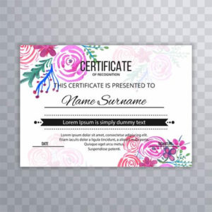 Modern Beautiful Certificate Design Template Download Free Regarding Beautiful Certificate Templates