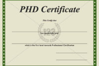 Most Valuable Phd Certificates For Download 123Certificate Pertaining To Professional Doctorate Certificate Template