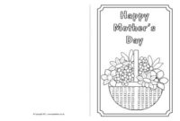 Mother&amp;#039;S Day Card Colouring Templates (Sb4359) Sparklebox Within Mothers Day Card Templates