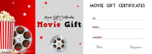 Movie Gift Certificates Template Free Gift Certificate Inside Professional Movie Gift Certificate Template