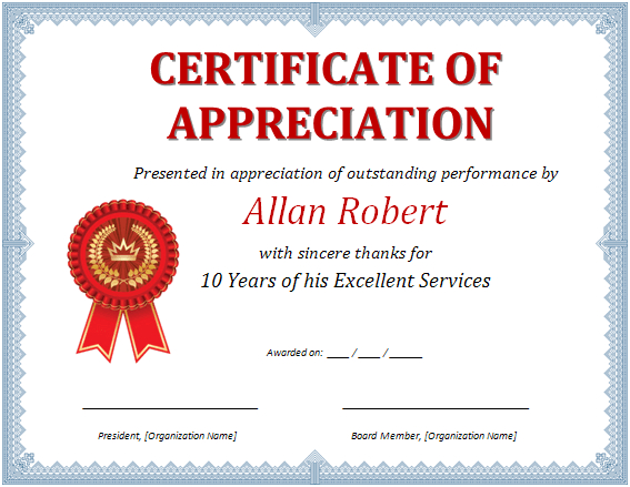 Ms Word Certificate Of Appreciation | Office Templates Online Intended For Best Certificate Of Appreciation Template Doc