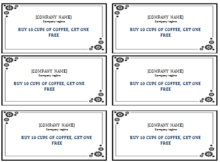 Ms Word Printable Punch Cards Template | Word &amp; Excel Templates Throughout Template For Cards In Word