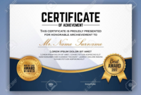 Multipurpose Professional Certificate Template Design For Throughout Professional Award Certificate Template