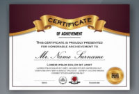 Multipurpose Professional Certificate Template Design In Best Professional Award Certificate Template