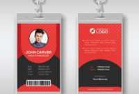 Multipurpose Red Id Card Design Template | Graphic Design Intended For 11+ Media Id Card Templates