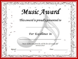 Music Award Certificates *Editable* | Piano Recital, Music Pertaining To Printable Choir Certificate Template