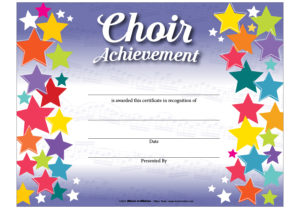 Music In Motion: Colorful Award Certificates Choir Within Choir Certificate Template