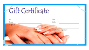 Nail Salon Gift Certificate Template Free Printable 4 In Intended For Professional Nail Gift Certificate Template Free