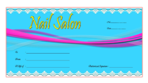Nail Salon Gift Voucher Template Free 1 In 2020 | Voucher With Professional Nail Gift Certificate Template Free