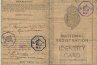 National Registration Identity Card | Card Template Pertaining To Printable World War 2 Identity Card Template