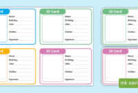 New Starter Id Card Template (Teacher Made) For 11+ Id Card Template For Kids