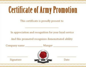 Officer Promotion Certificate Template | Certificate With Best Hayes Certificate Templates