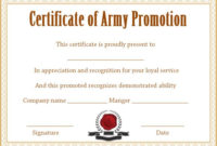 Officer Promotion Certificate Template Template Sumo With Regard To Promotion Certificate Template