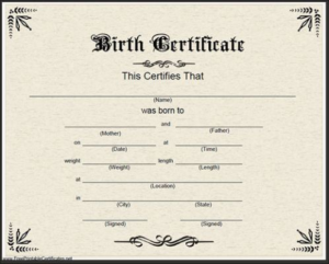 Official Birth Certificate Template (8) Templates Example With Free Editable Birth Certificate Template