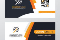 Orange Elegant Corporate Business Card Psd | Business Card Inside Name Card Template Psd Free Download
