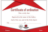 Ordination Certificate Template: 14+ Unique And Free Regarding Free Ordination Certificate Template