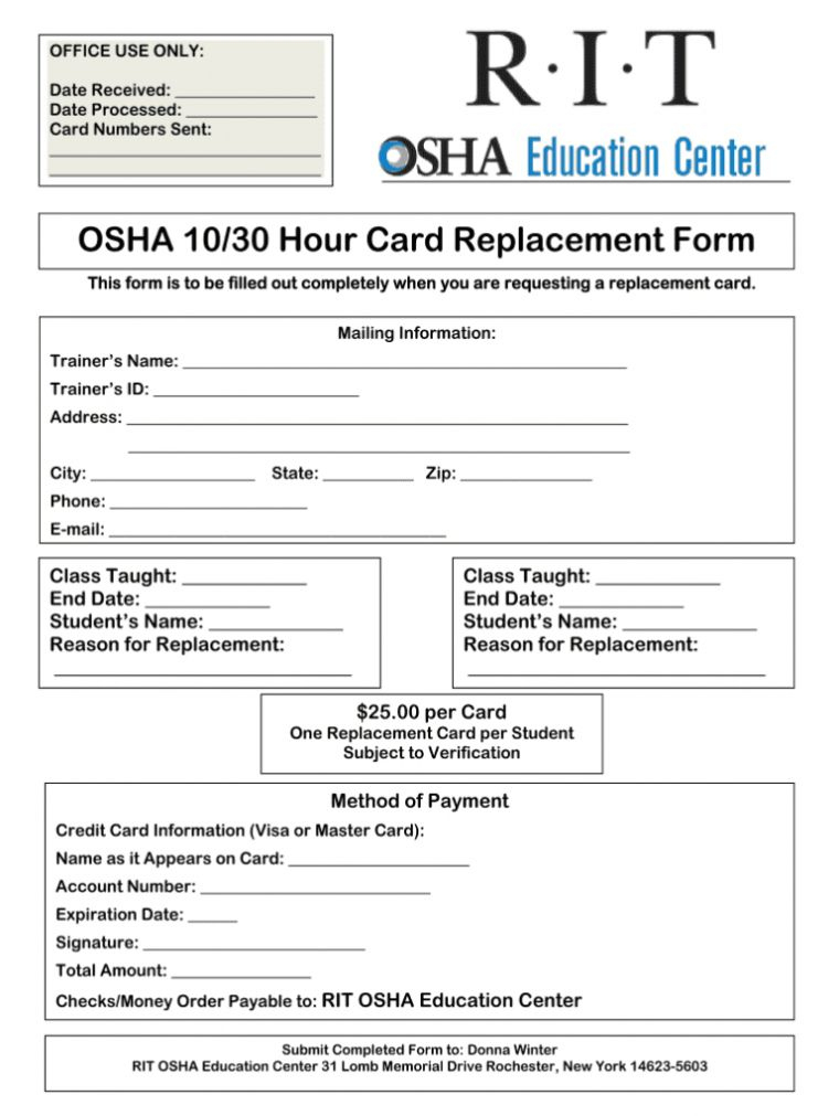 Osha 10 Card Template In 2020 | Card Template, Templates, Cards Pertaining To Best Osha 10 Card Template