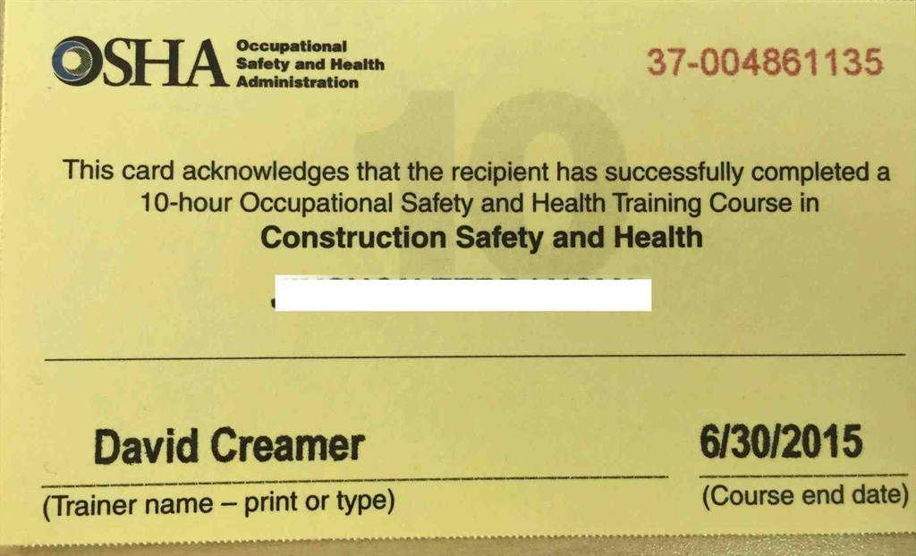 Osha Safety Inspection Forms Unique Vet Certificate Template Within Best Osha 10 Card Template