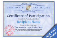 Participation Certificate Templates Free, Printable, Add In Professional Certificate Of Participation Template Doc