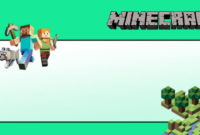 Party At Ease With Minecraft Invitations | Free Invitation Within Minecraft Birthday Card Template