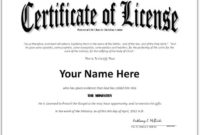 Pastor License Certificate Template Google Search Regarding Certificate Of License Template