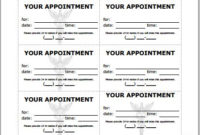 Patient Appointment Cards Template | Printable Medical Forms For Medical Appointment Card Template Free