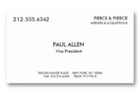 Paul Allen'S Card Business Card | Business Card Template For With Paul Allen Business Card Template