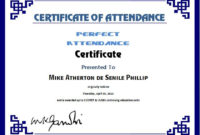 Perfect Attendance Certificate Template | Word & Excel Templates Pertaining To Perfect Attendance Certificate Template