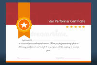 Performer Certificate Stock Illustrations – 28 Performer Regarding Free Star Performer Certificate Templates
