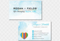 Personalized Rodan & Fields Business Card, Rodan & Fields Template Cards Rf111 With Regard To Best Rodan And Fields Business Card Template
