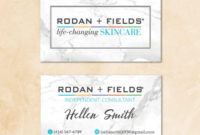 Personalized Rodan & Fields Business Card, Rodan & Fields Template Rf103 Throughout Best Rodan And Fields Business Card Template
